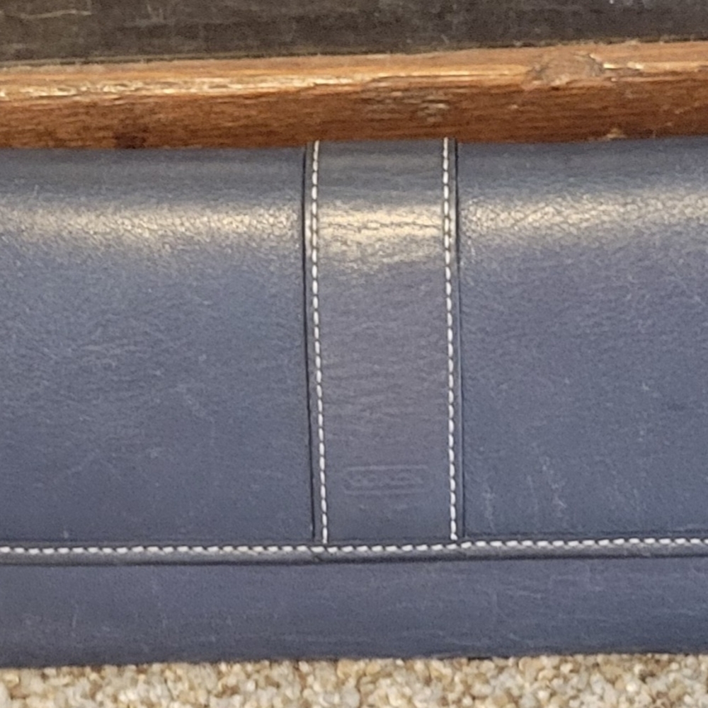 Coach Blue Leather Clutch